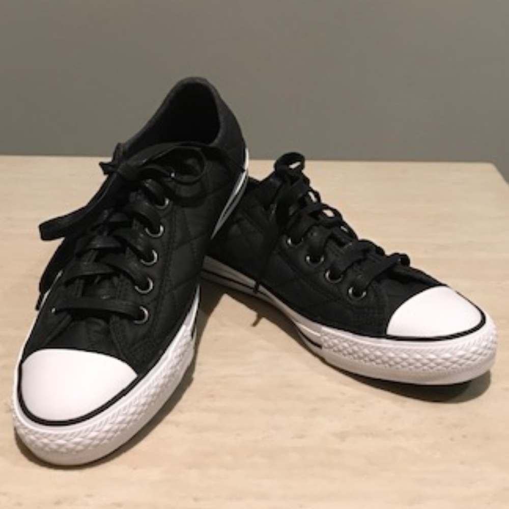 NEW Converse All Star OX Quilted Black Grey RARE